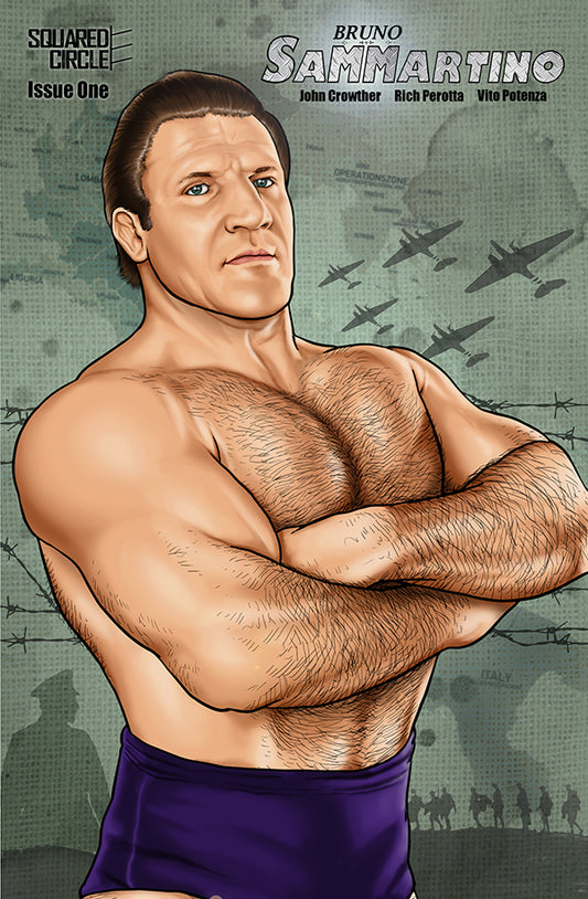 Bruno Sammartino Wrestling Comic cover by Nathan Smith