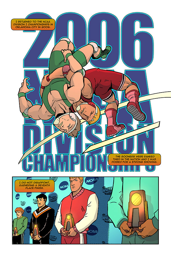 Jake Hager (aka Jack Swagger) Wrestling Comic NCAA Competition